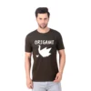 Fabstieve men Solid Round Neck Pure Cotton Brown (Vk-219_Print-110)