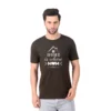 Fabstieve men Solid Round Neck Pure Cotton Brown (Vk-219_Print-69)