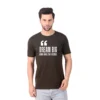 Fabstieve men Solid Round Neck Pure Cotton Brown (Vk-219_Print-72)