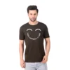 Fabstieve men Solid Round Neck Pure Cotton Brown (Vk-219_Print-88)