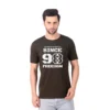 Fabstieve men Solid Round Neck Pure Cotton Brown (Vk-219_Print-99)