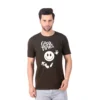 Fabstieve men Solid Round Neck Pure Cotton Brown (Vk-219_Print-121)