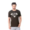 Fabstieve men Solid Round Neck Pure Cotton Brown (Vk-219_Print-145)