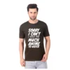 Fabstieve men Solid Round Neck Pure Cotton Brown (Vk-219_Print-16)