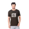Fabstieve men Solid Round Neck Pure Cotton Brown (Vk-219_Print-160)