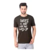 Fabstieve men Solid Round Neck Pure Cotton Brown (Vk-219_Print-21)