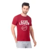 Fabstieve men Solid Round Neck Pure Cotton Brown (Vk-219_Print-7)