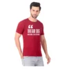 Fabstieve men Solid Round Neck Pure Cotton Brown (Vk-219_Print-72)