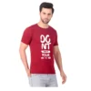 Fabstieve men Solid Round Neck Pure Cotton Brown (Vk-219_Print-113)