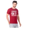 Fabstieve men Solid Round Neck Pure Cotton Brown (Vk-219_Print-99)