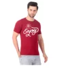Fabstieve men Solid Round Neck Pure Cotton Brown (Vk-219_Print-119)