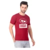 Fabstieve men Solid Round Neck Pure Cotton Brown (Vk-219_Print-131)