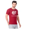 Fabstieve men Solid Round Neck Pure Cotton Brown (Vk-219_Print-132)