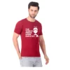 Fabstieve men Solid Round Neck Pure Cotton Brown (Vk-219_Print-135)