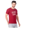 Fabstieve men Solid Round Neck Pure Cotton Brown (Vk-219_Print-142)