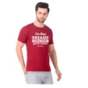 Fabstieve men Solid Round Neck Pure Cotton Brown (Vk-219_Print-143)
