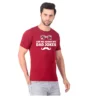 Fabstieve men Solid Round Neck Pure Cotton Brown (Vk-219_Print-147)