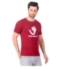 Fabstieve men Solid Round Neck Pure Cotton Brown (Vk-219_Print-154)