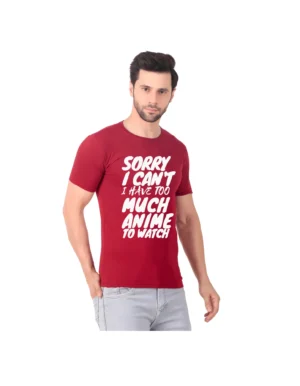 Fabstieve men Solid Round Neck Pure Cotton Brown (Vk-219_Print-16)