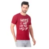 Fabstieve men Solid Round Neck Pure Cotton Brown (Vk-219_Print-21)
