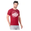 Fabstieve men Solid Round Neck Pure Cotton Brown (Vk-219_Print-37)