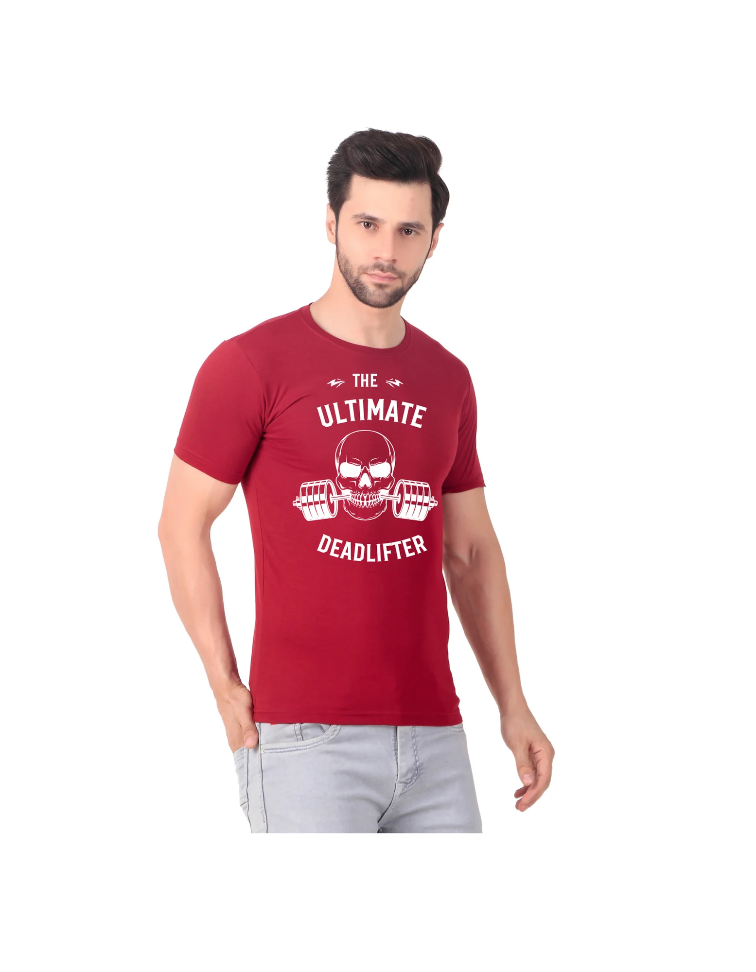 Fabstieve men Solid Round Neck Pure Cotton Brown (Vk-219_Print-40)