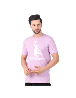 Fabstieve men Solid Round Neck Pure Cotton Brown (Vk-219_Print-67)