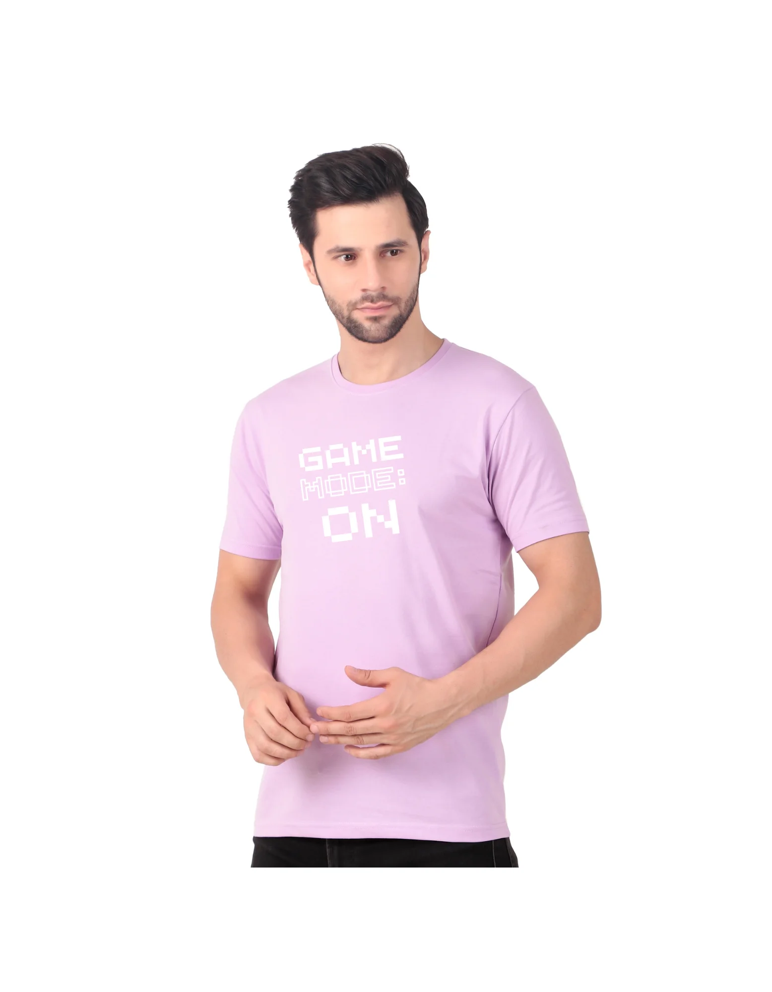 Fabstieve men Solid Round Neck Pure Cotton Brown (Vk-219_Print-142)