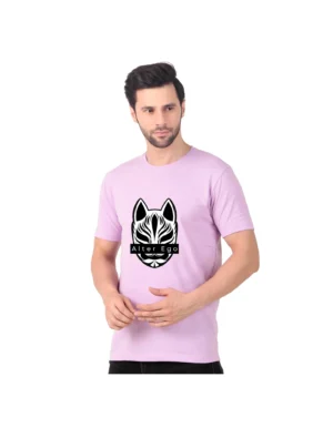 Fabstieve men Solid Round Neck Pure Cotton Brown (Vk-219_Print-161)