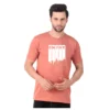 Fabstieve men Solid Round Neck Pure Cotton Brown (Vk-219_Print-46)