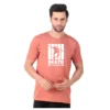 Fabstieve men Solid Round Neck Pure Cotton Brown (Vk-219_Print-54)
