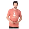 Fabstieve men Solid Round Neck Pure Cotton Brown (Vk-219_Print-67)