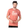Fabstieve men Solid Round Neck Pure Cotton Brown (Vk-219_Print-72)