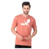 Fabstieve men Solid Round Neck Pure Cotton Brown (Vk-219_Print-78)