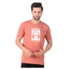 Fabstieve men Solid Round Neck Pure Cotton Brown (Vk-219_Print-91)