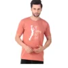 Fabstieve men Solid Round Neck Pure Cotton Brown (Vk-219_Print-114)