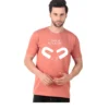 Fabstieve men Solid Round Neck Pure Cotton Brown (Vk-219_Print-120)