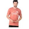 Fabstieve men Solid Round Neck Pure Cotton Brown (Vk-219_Print-130)