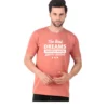 Fabstieve men Solid Round Neck Pure Cotton Brown (Vk-219_Print-143)