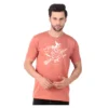 Fabstieve men Solid Round Neck Pure Cotton Brown (Vk-219_Print-18)