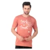 Fabstieve men Solid Round Neck Pure Cotton Brown (Vk-219_Print-19)