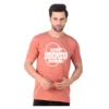 Fabstieve men Solid Round Neck Pure Cotton Brown (Vk-219_Print-37)