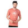 Fabstieve men Solid Round Neck Pure Cotton Brown (Vk-219_Print-39)