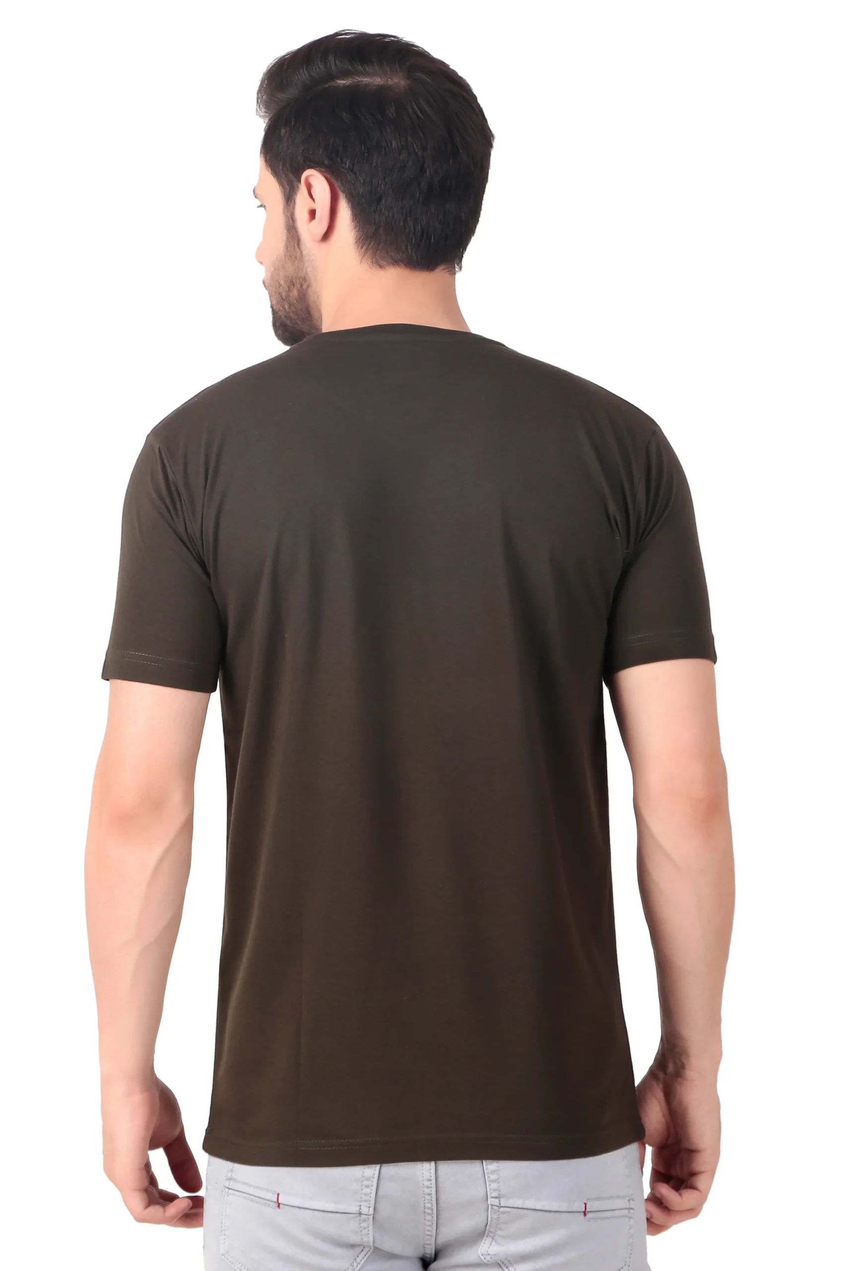 Fabstieve men Solid Round Neck Pure Cotton