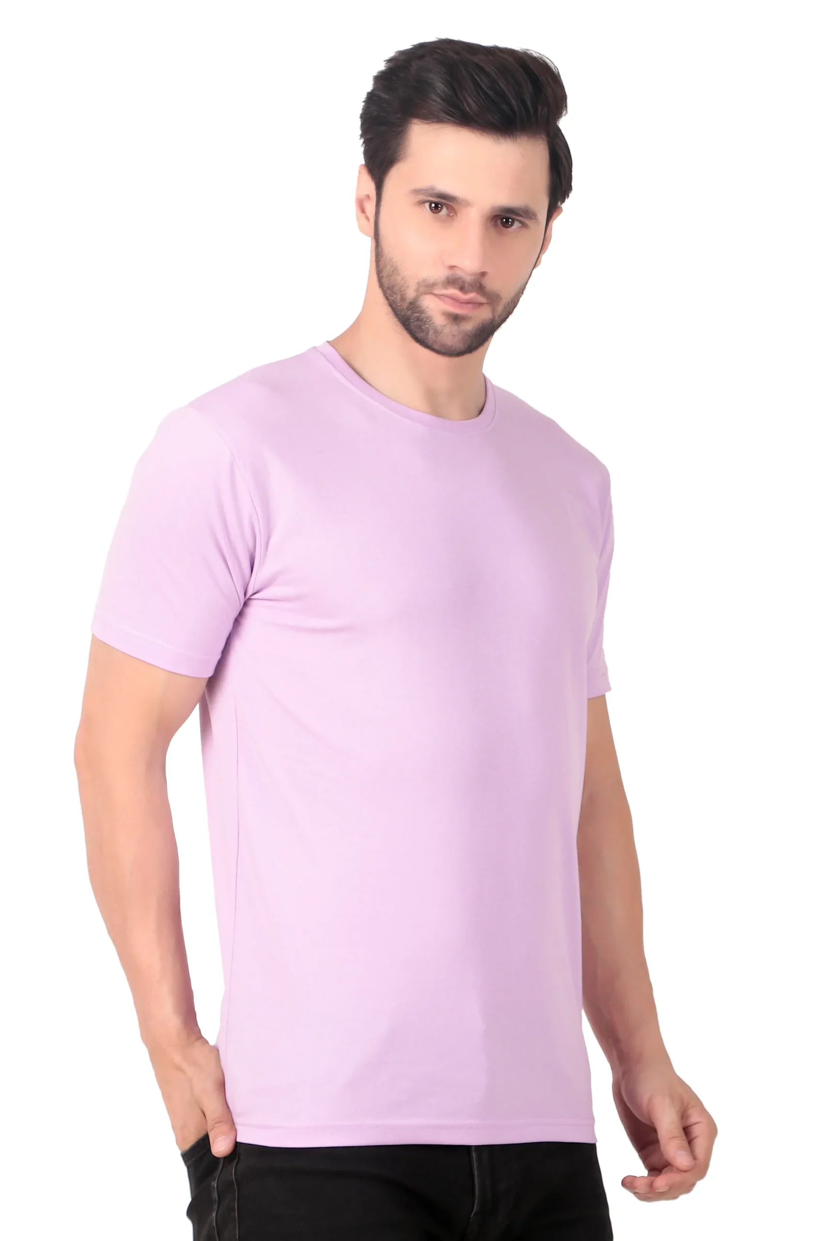 Fabstieve men Solid Round Neck Pure Cotton