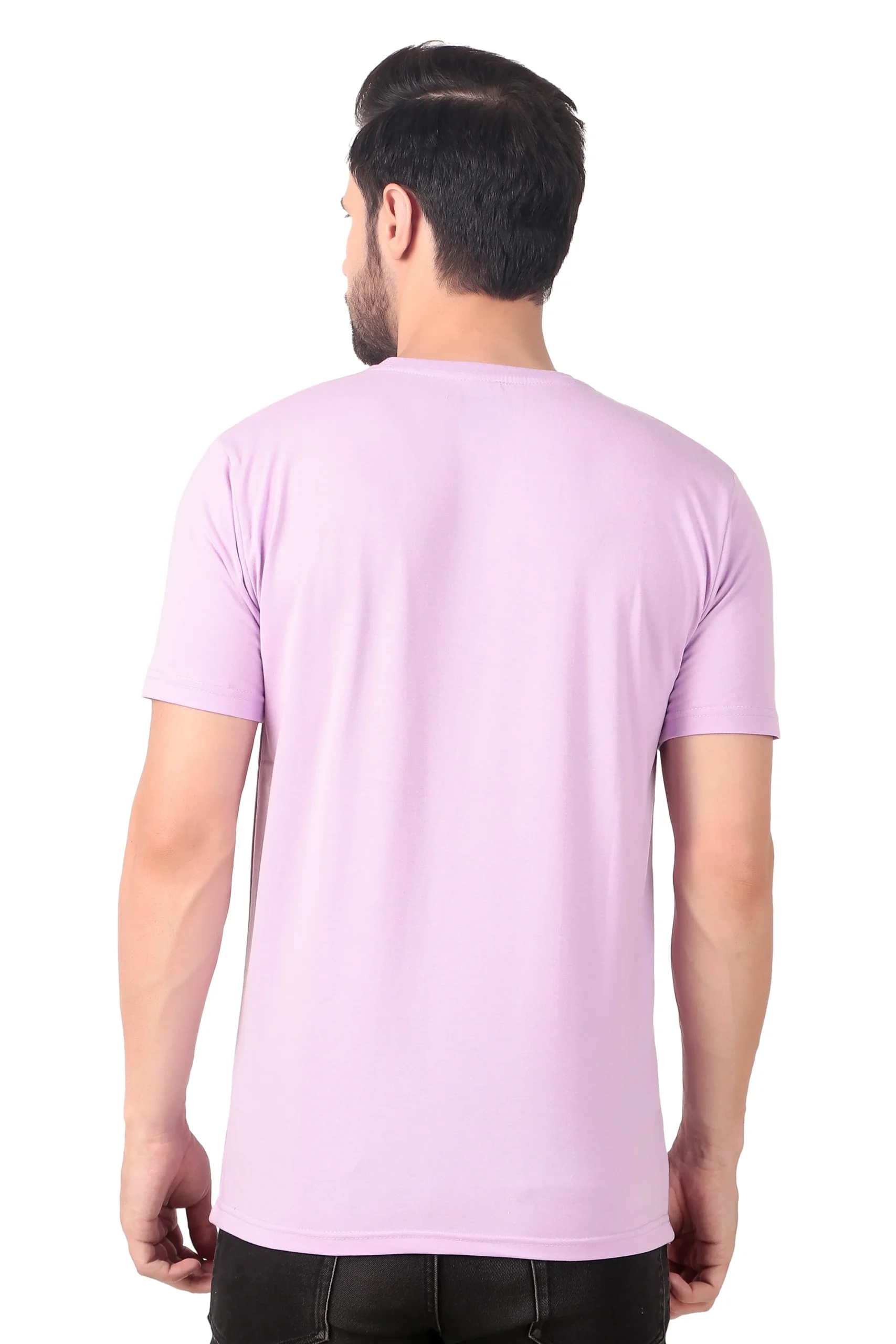 Fabstieve men Solid Round Neck Pure Cotton Brown (Vk-219_Print-42)