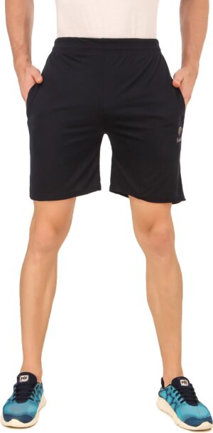 Dark Blue Hosiery Solid Short For Men & Women