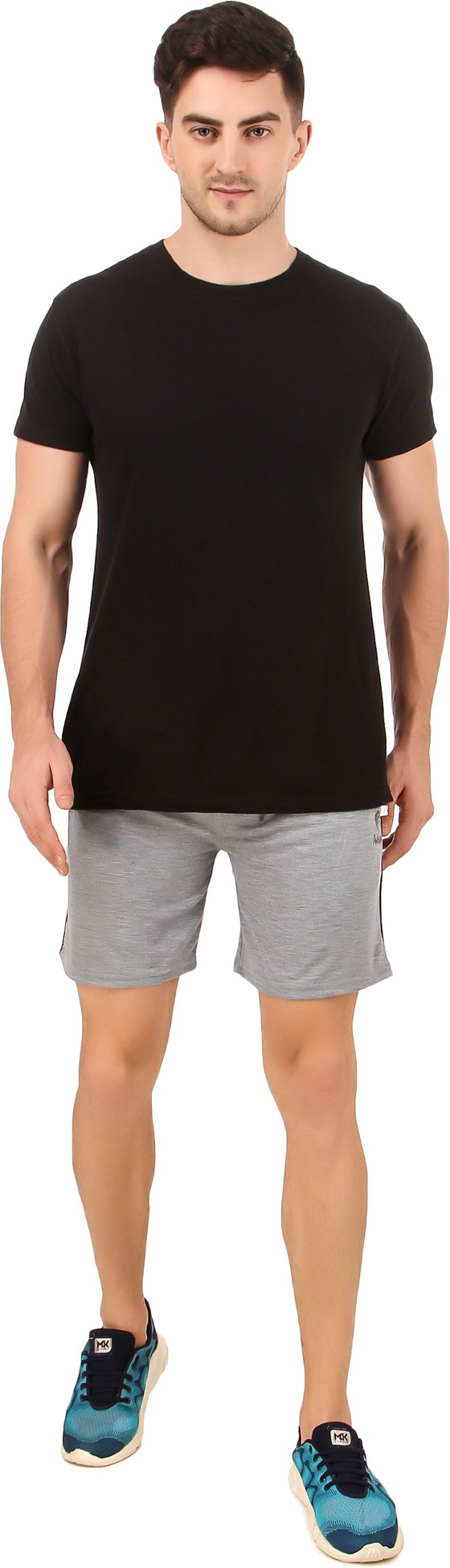 Grey Hosiery Solid Short For Men & Women - Image 4