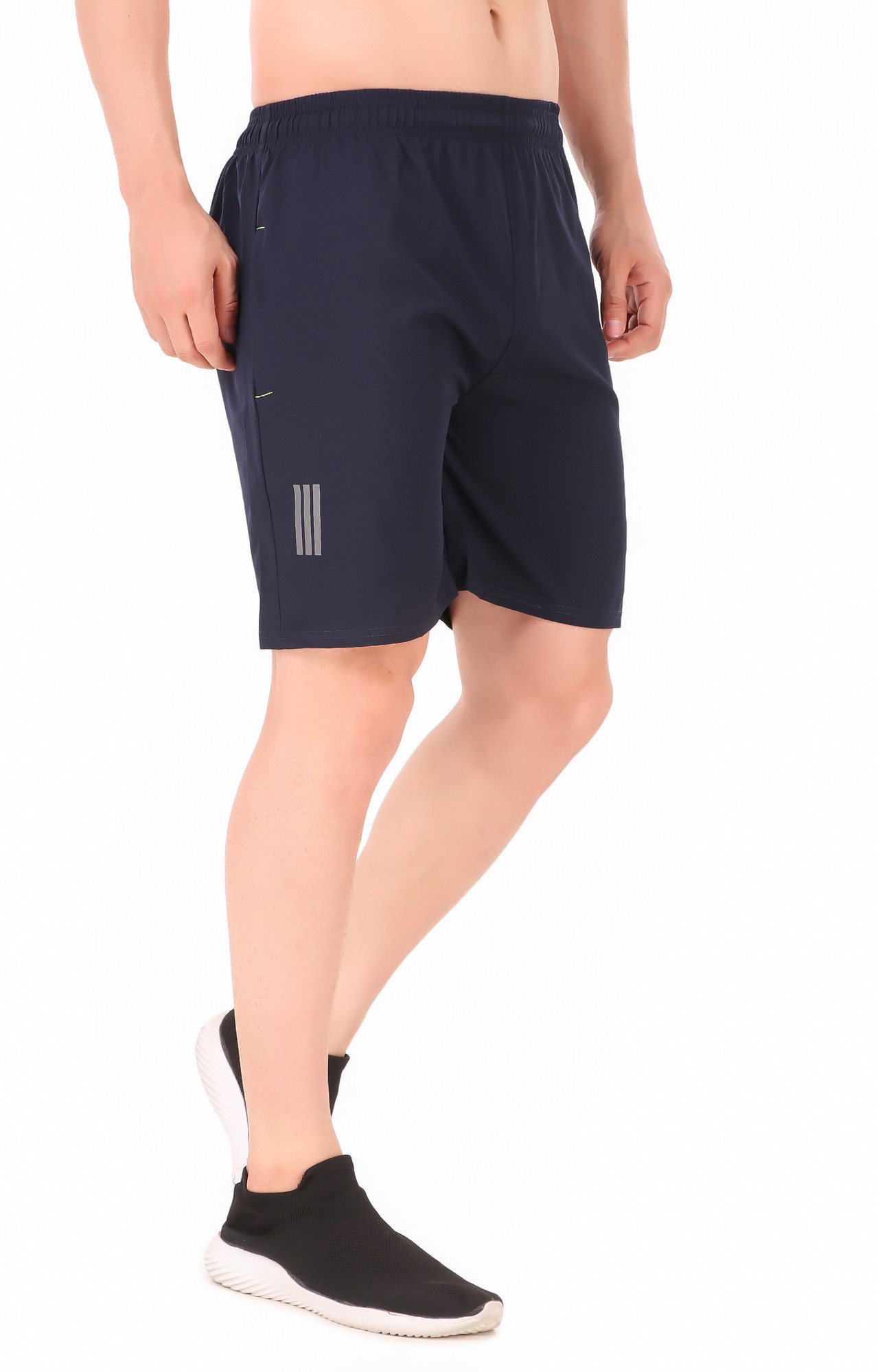 Black Lycra Blend Solid Short For Men - Image 15