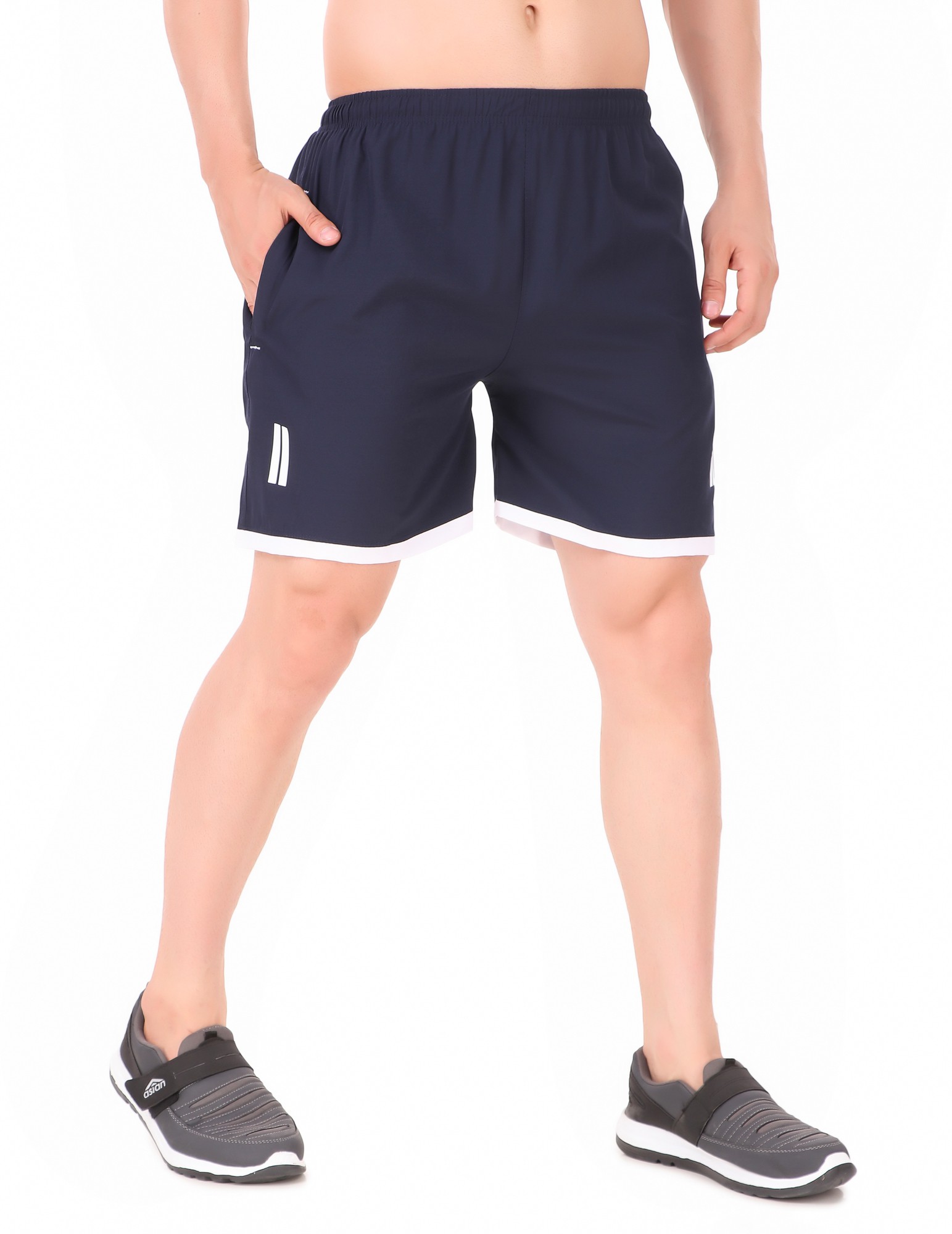 Black Lycra Blend Solid Short For Men - Image 15
